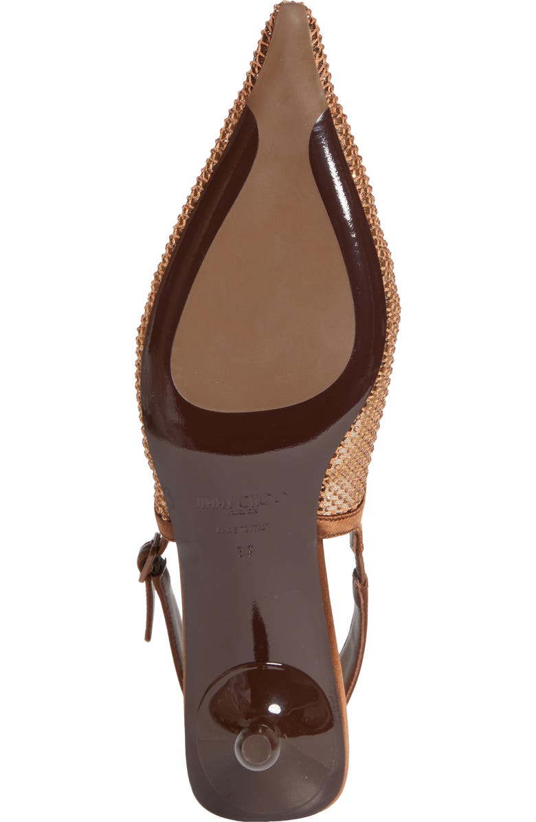 Jimmy Choo Amel Crystal Mesh Kitten Heel Slingback Pump, Alternate, color, Bronze/ Bronze