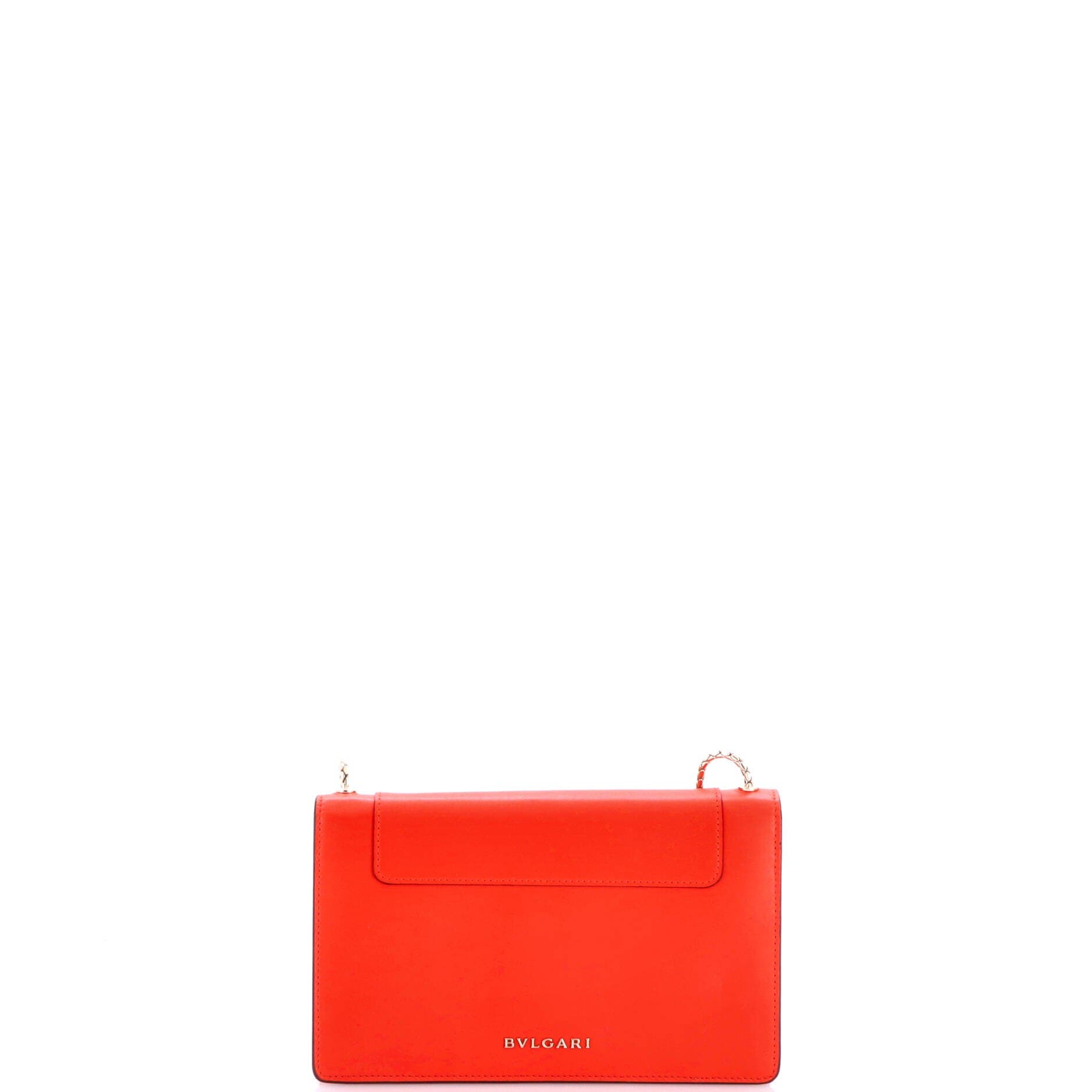 Serpenti Forever Wallet on Chain Leather Small, Alternate, color, Red