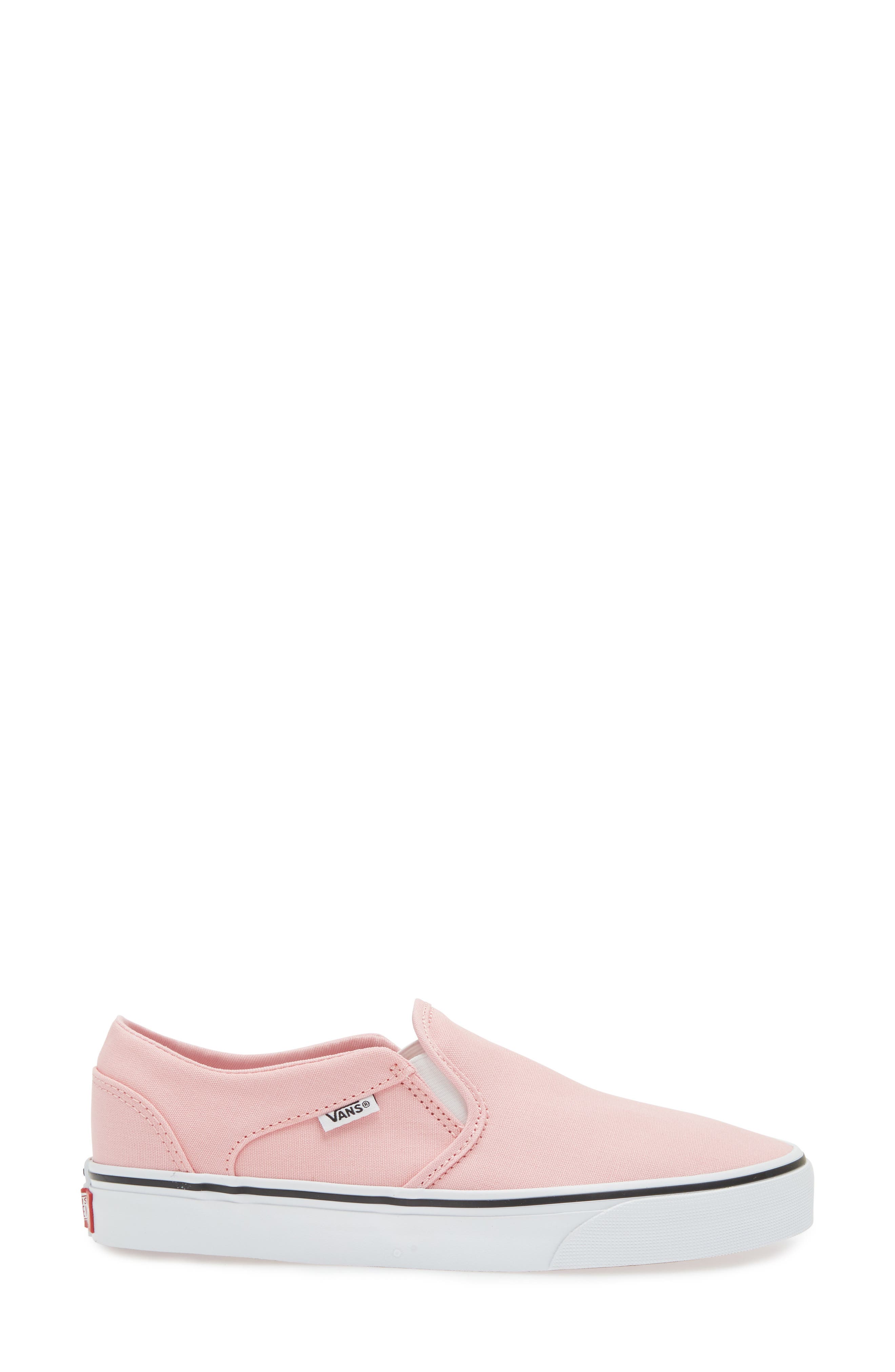 Vans Gender Inclusive Asher Slip-On Sneaker, Alternate, color, Canvas Coral Blush