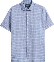 Rodd & Gunn Croftview Check Short Sleeve Linen & Cotton Button-Up Shirt