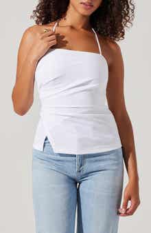 ASTR the Label Mel Side Ruched Halter Top