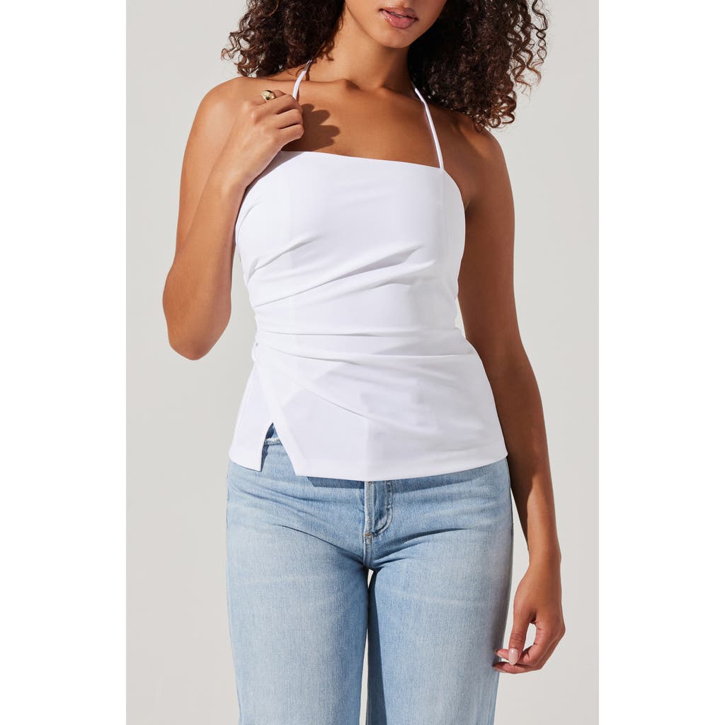Astr The Label Mel Side Ruched Halter Top