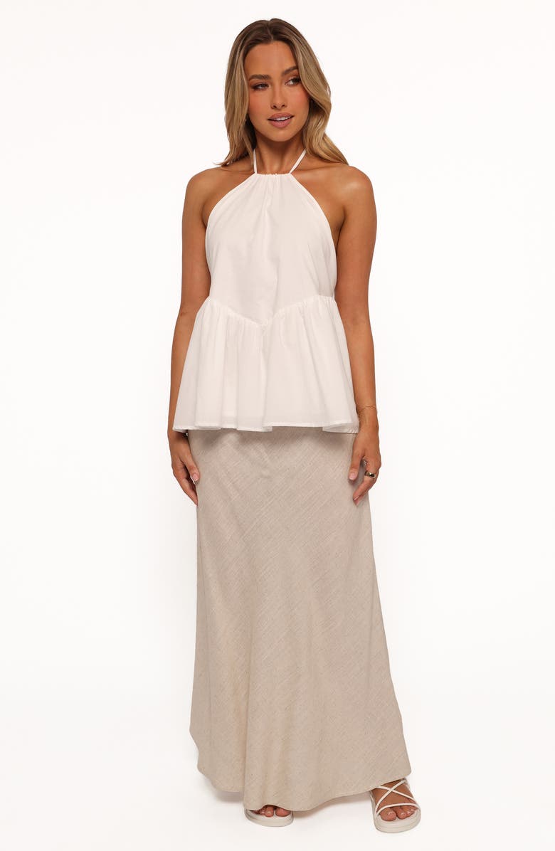 Petal & Pup Valencia Peplum Halter Tank, Alternate, color, White