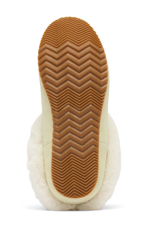 Sorel Go Coffee Run Faux Fur Slipper In Green