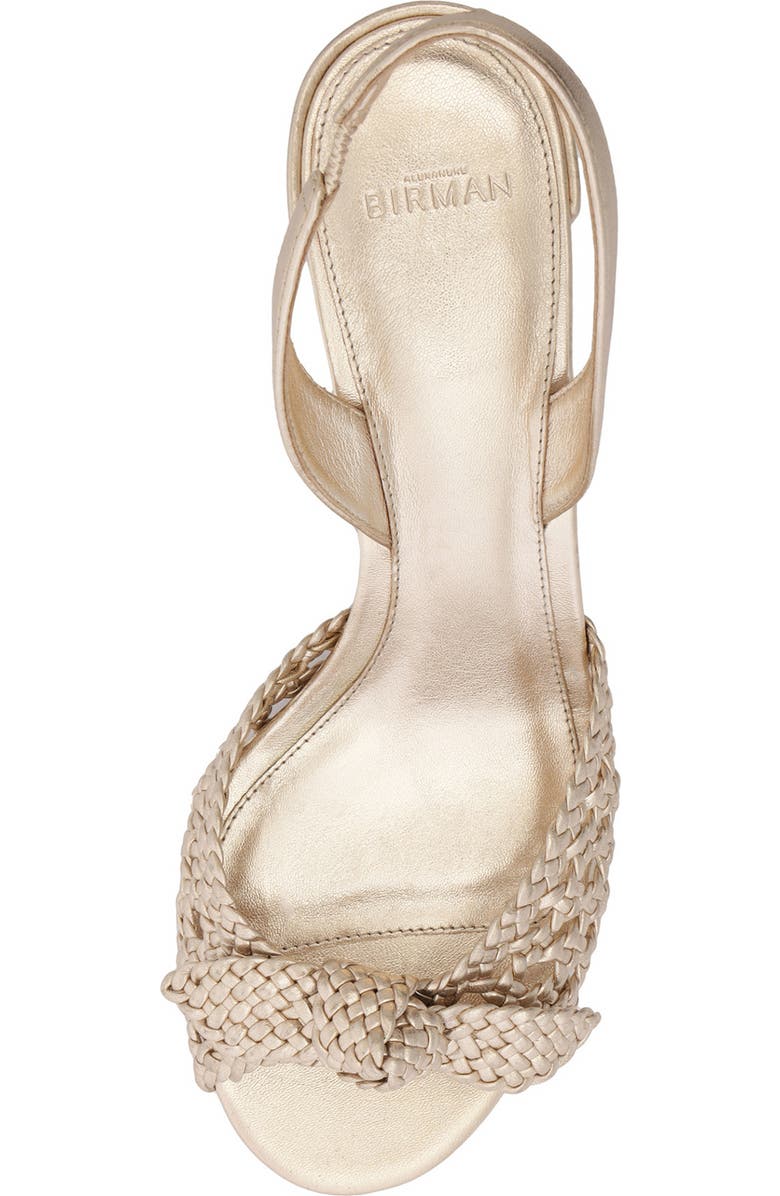 Alexandre Birman Easy Clarita Tresse Block Heel Slingback Sandal, Alternate, color, Golden