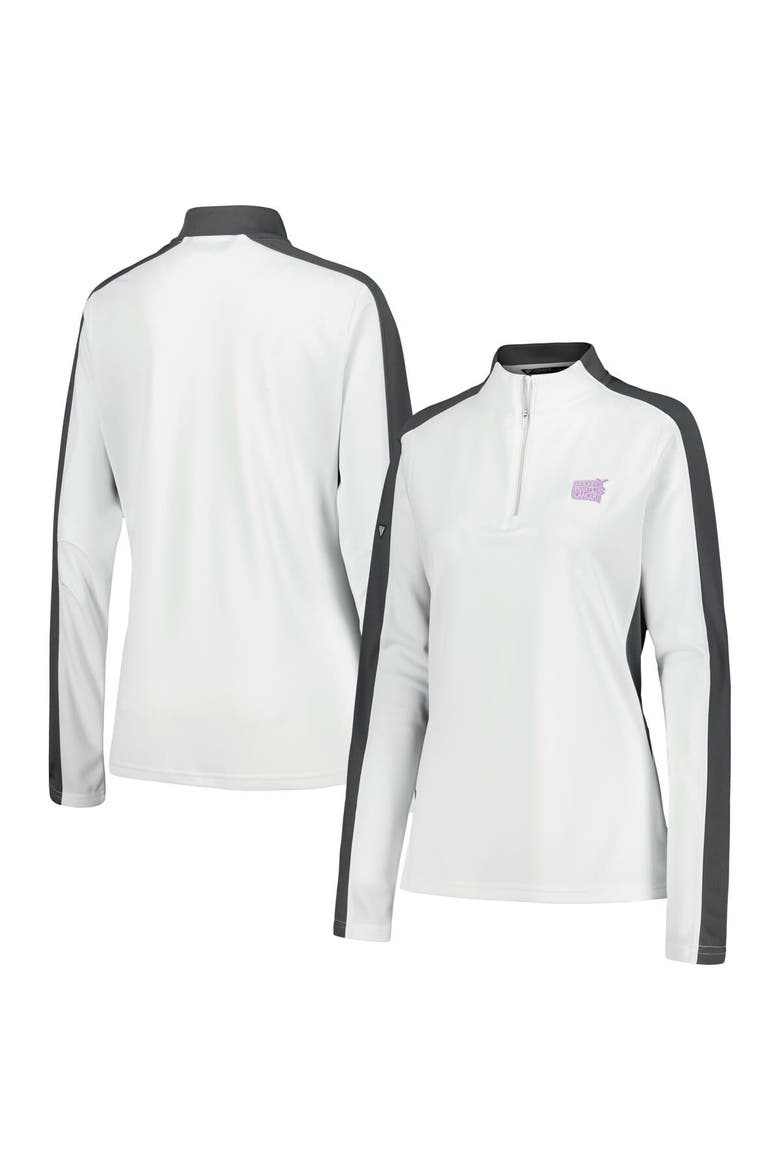Women's Levelwear White NHL 2023 Hockey Fights Cancer Remi Quarter-Zip Top, Alternate, color, White