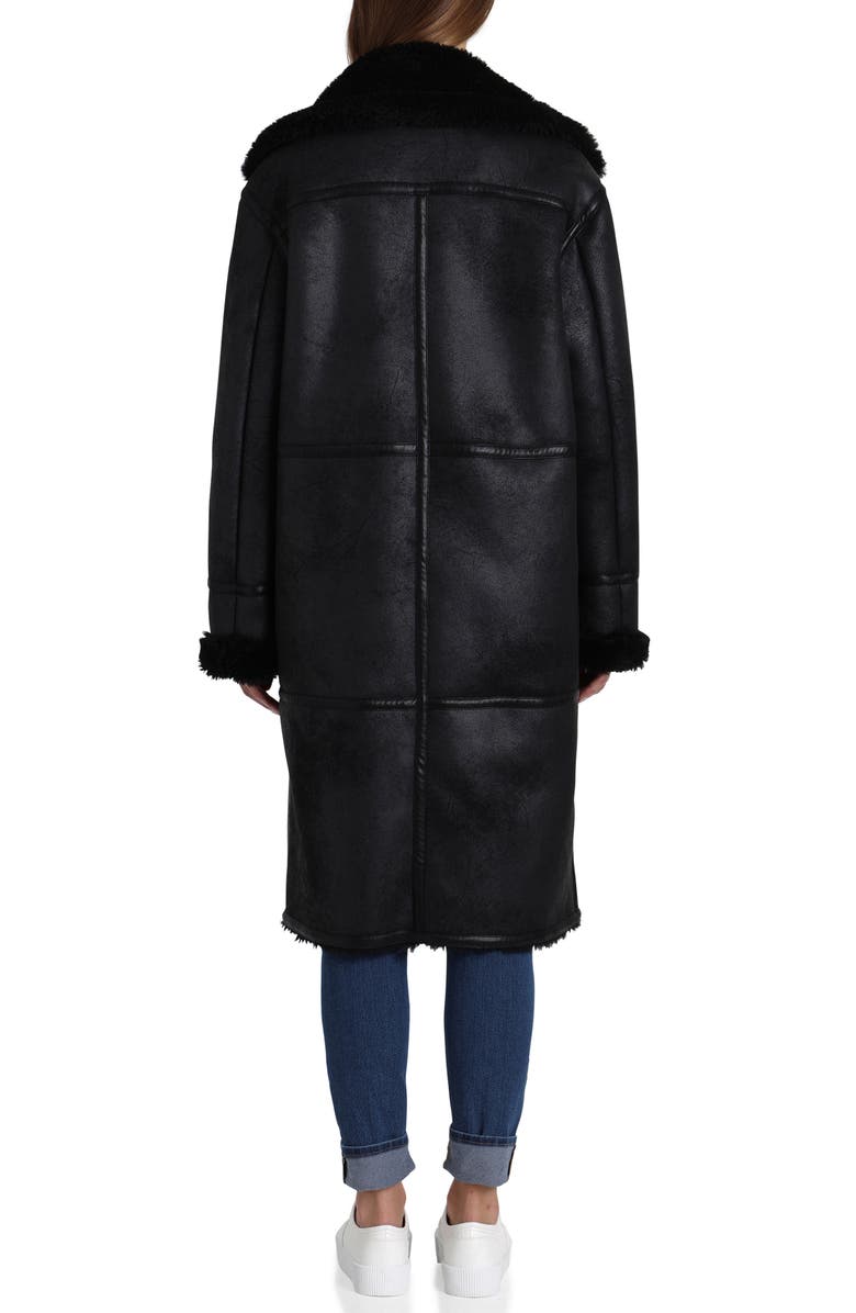 Avec Les Filles Faux Shearling Coat, Alternate, color, 