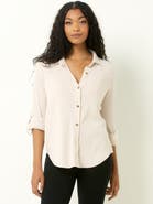 Single Stitch Knit Button-Up Shirt