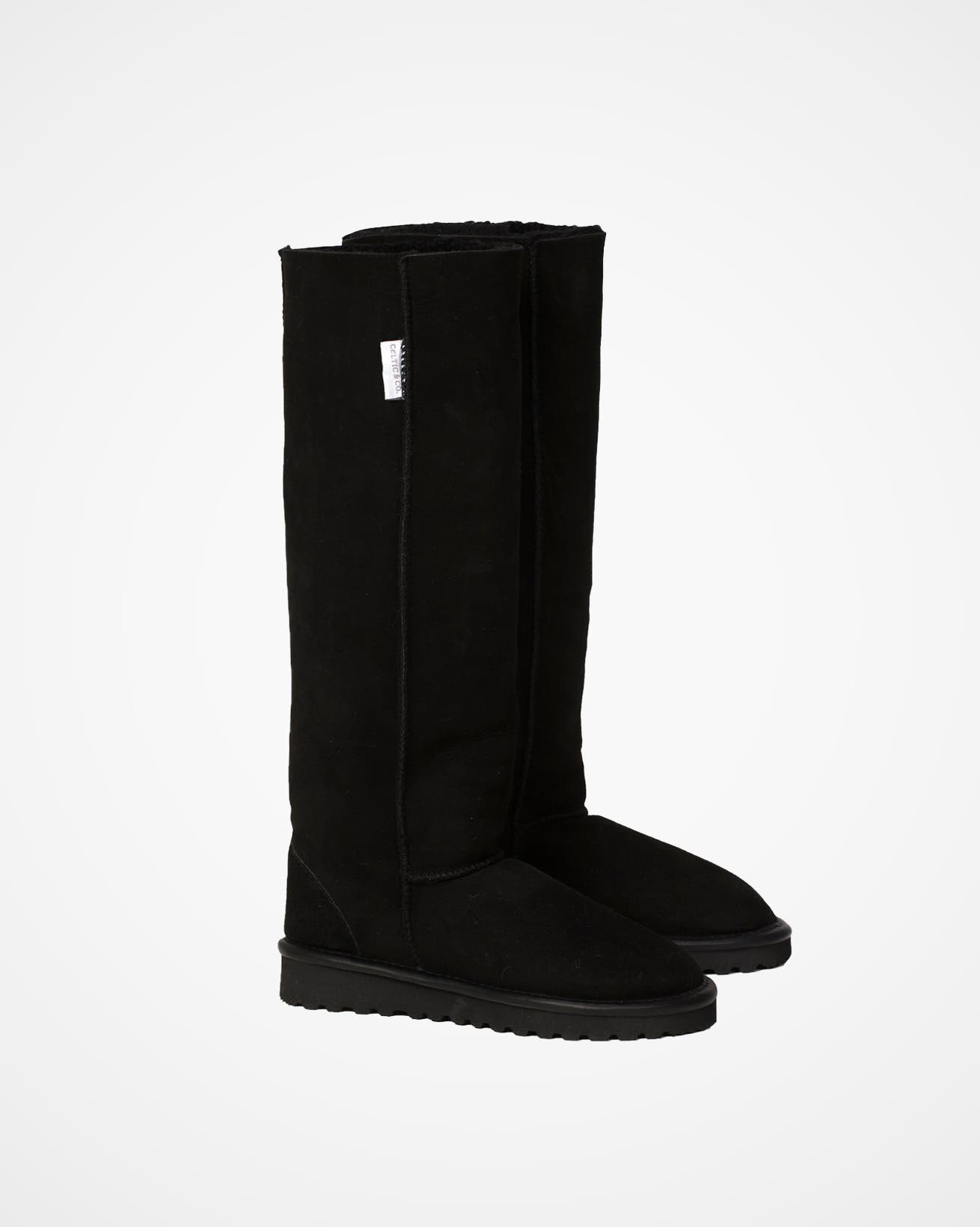 Celtic & Co. Celt Shearling Knee Boot, Alternate, color, Black