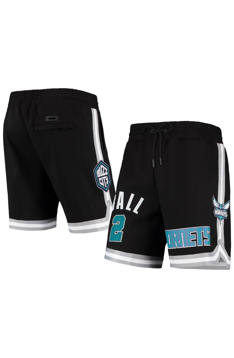 PRO STANDARD Men's Pro Standard LaMelo Ball Black Charlotte Hornets Team Player Shorts, Main, color, 