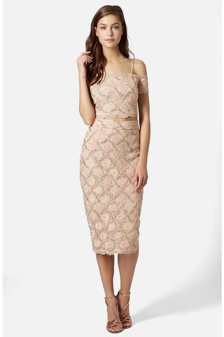 Lace Midi Skirt (Limited Edition), Alternate, color, PINK