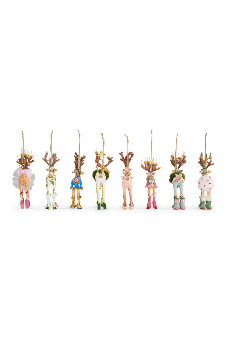 Dash Away 8-Piece Reindeer Ornament Set, Alternate, color, MULTI