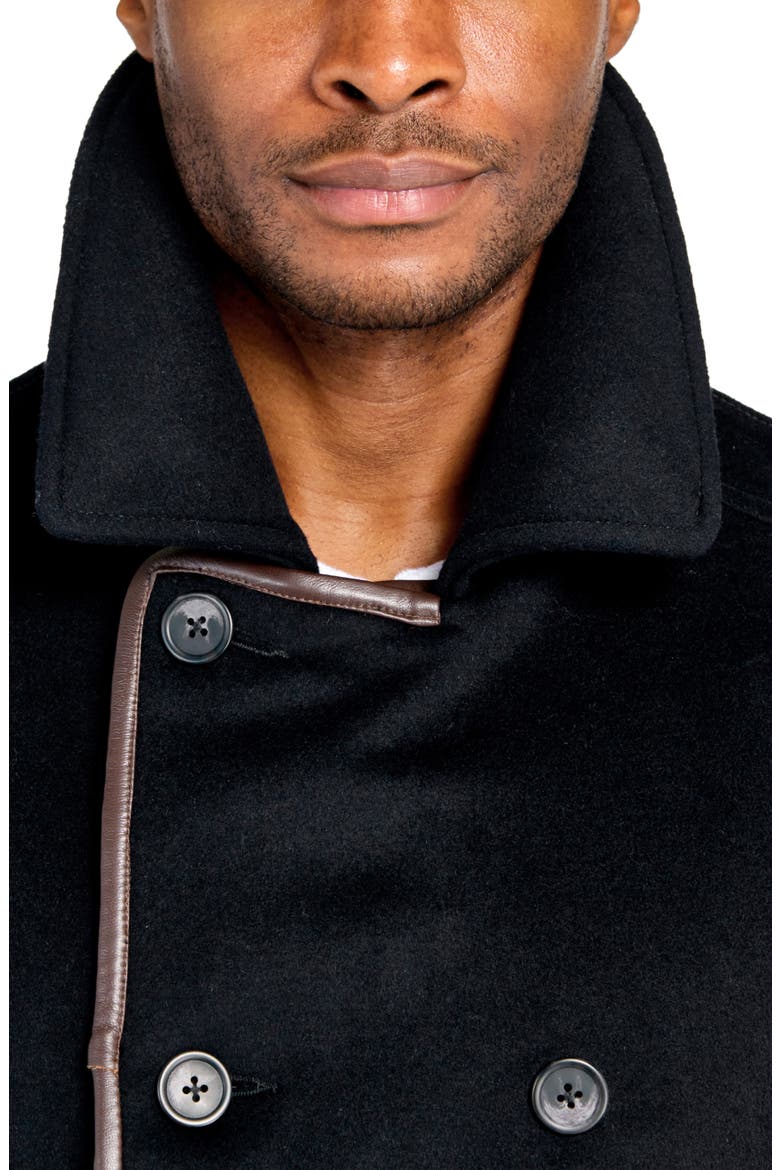 Bern Wool Blend Peacoat, Alternate, color, BLACK
