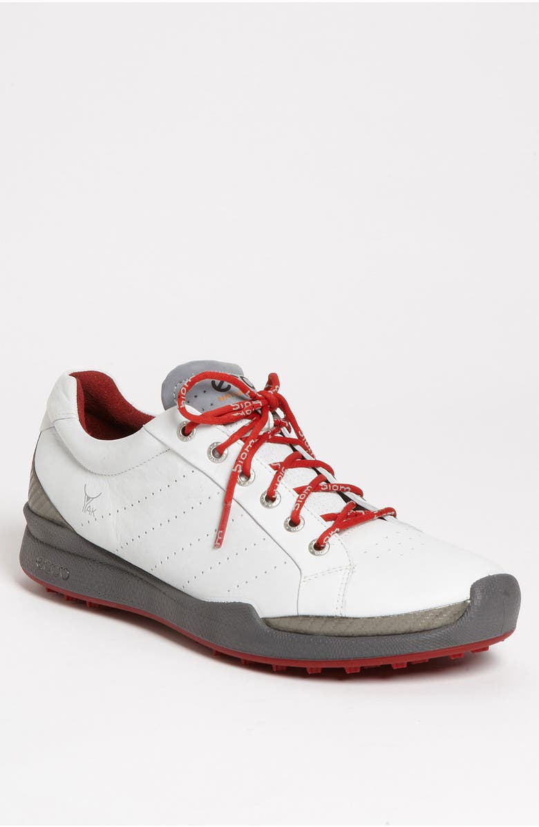 ECCO 'Biom Hybrid' Golf Shoe, Main, color, White/ Brick