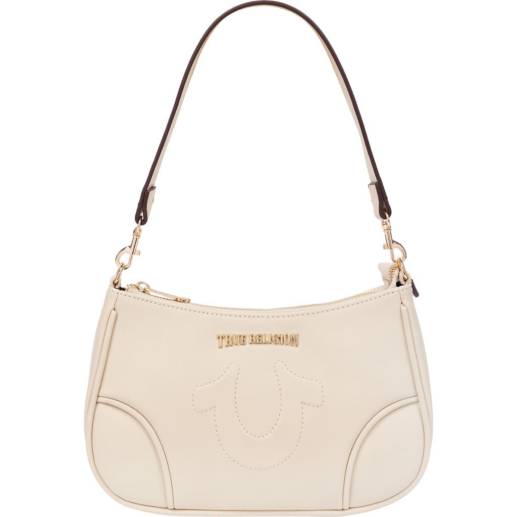 True Religion Punto Logo Shoulder Bag in Cream at Nordstrom Rack