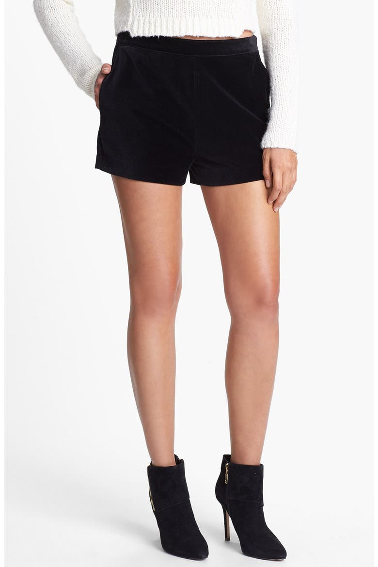 Textured Shorts, Main, color, BLACK