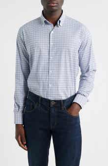 Peter Millar Leavenworth Check Performance Twill Button-Down Shirt