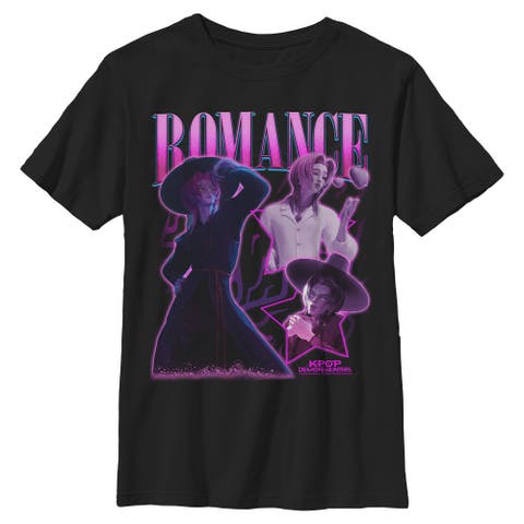 Boy's KPop Demon Hunters Romance Saja Collage  Graphic T-Shirt