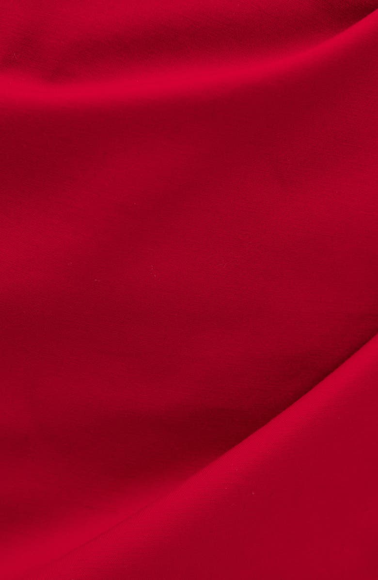 Reformation Babette Bubble Hem Organic Cotton Halter Minidress, Alternate, color, Cherry