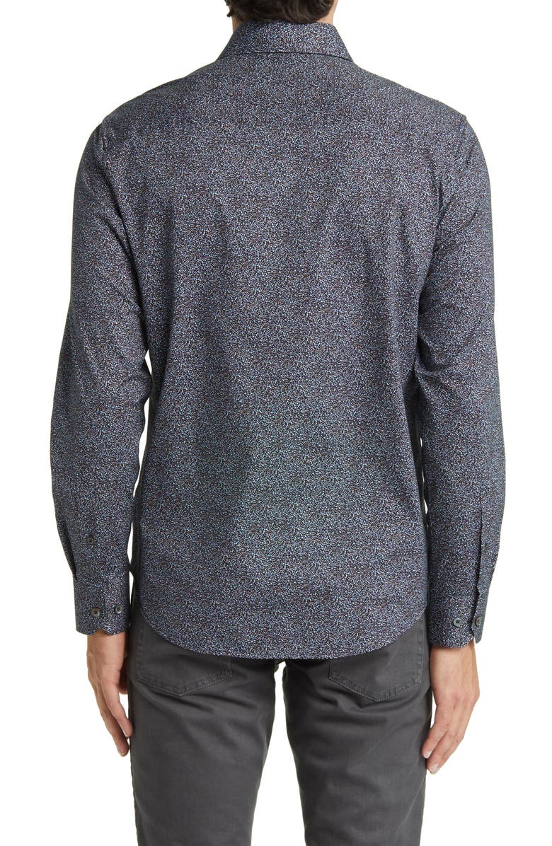 Bugatchi OoohCotton<sup>®</sup> Abstract Print Button-Up Shirt, Alternate, color, 