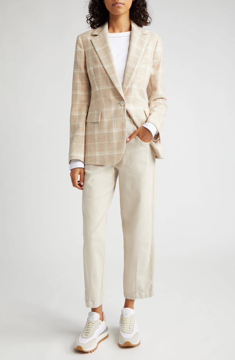 Eleventy Plaid Wool Blend Blazer, Alternate, color,