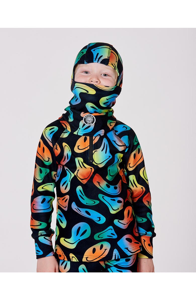 Deux par Deux Brushed Jersey Balaclava, Main, color, Smiley Face Boy