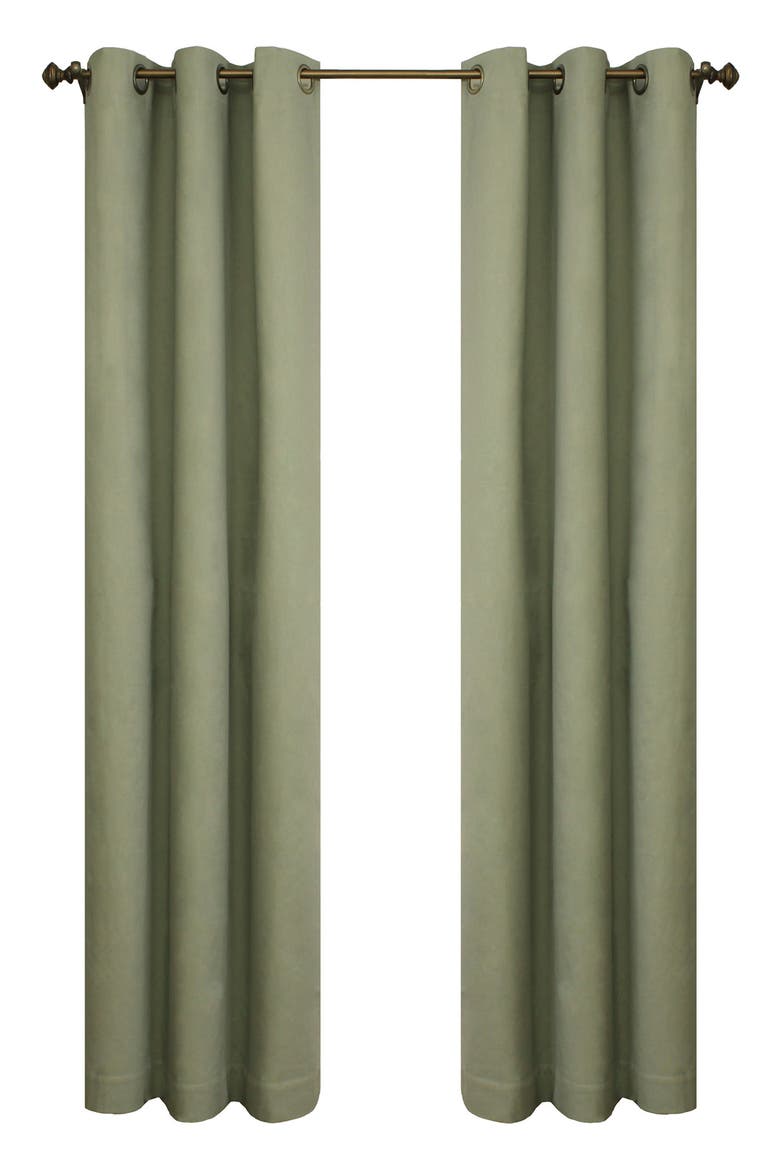 Set of 2 Cotton Curtain Panels, Main, color, SAGE