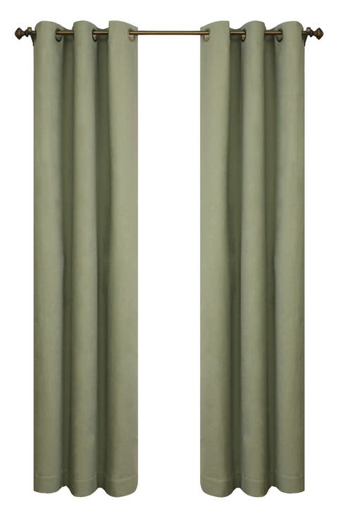 Set of 2 Cotton Curtain Panels