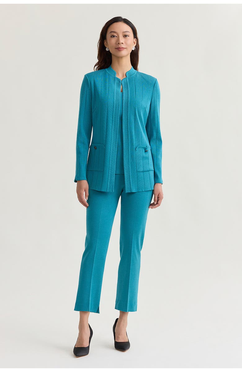 Ming Wang Heritage Multi Texture Knit Jacket, Alternate, color, Nebula