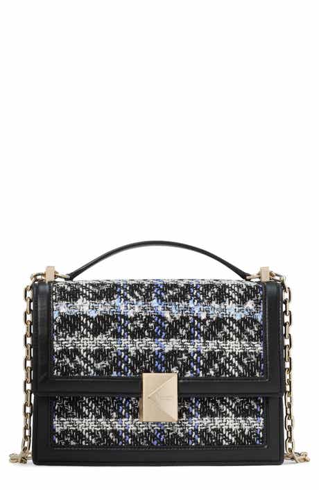 tribeca plaid tweed convertible chain shoulder bag