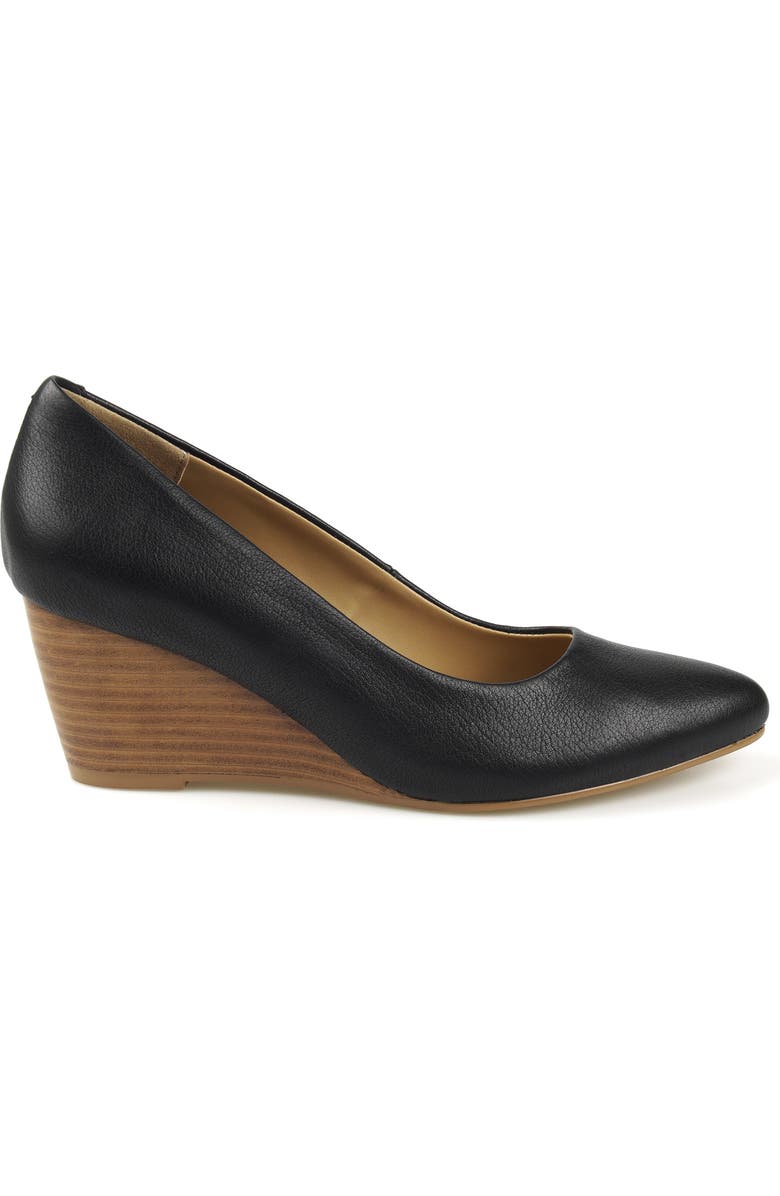 National Comfort Wedge Pump, Alternate, color, Black Leather