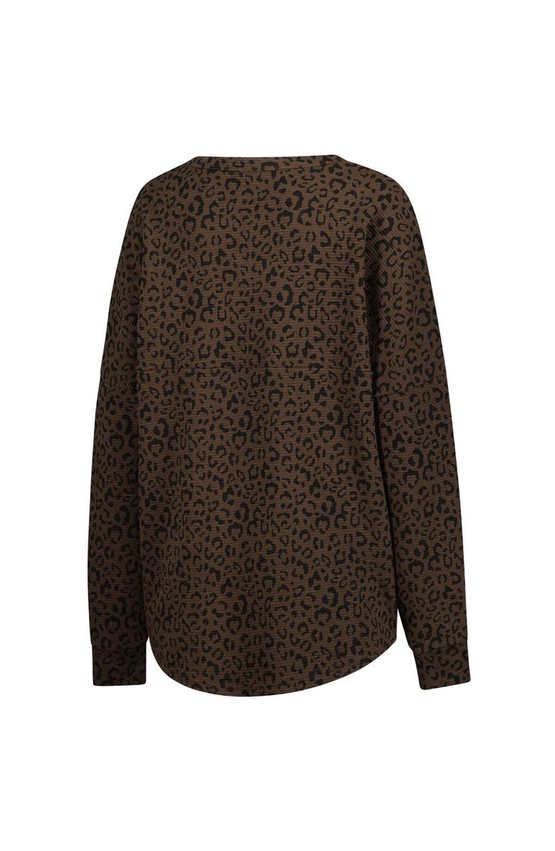 GAMEDAY COUTURE Women's Gameday Couture Brown Ohio State Buckeyes Leopard Oversized Sweatshirt, Alternate, color, Brown