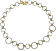 Loni Paul Jewelry Mixed Metal Sculpted Circle Necklace