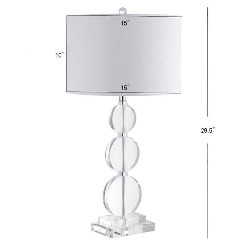 Jonathan Y Paisley 29.5" Crystal Led Table Lamp, Clear In Clear