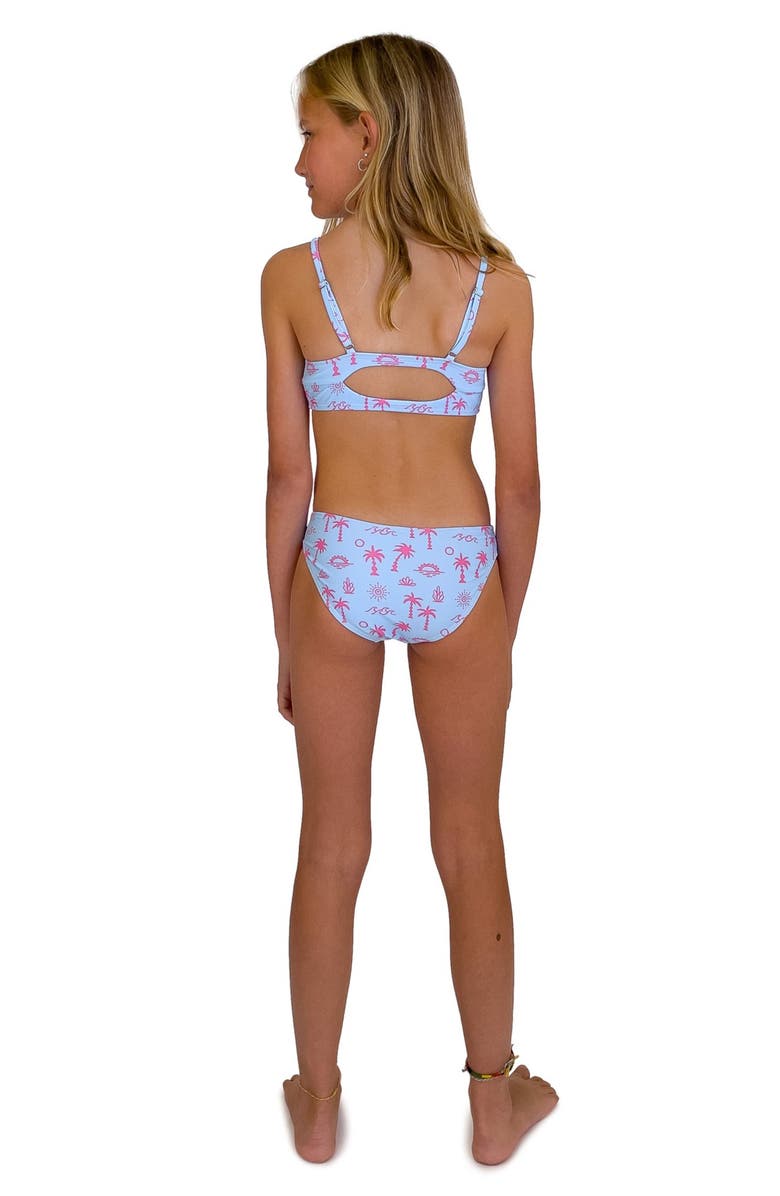 Feather 4 Arrow Kids' Sunray Print Two-Piece Swimsuit, Alternate, color, Crystal Blue