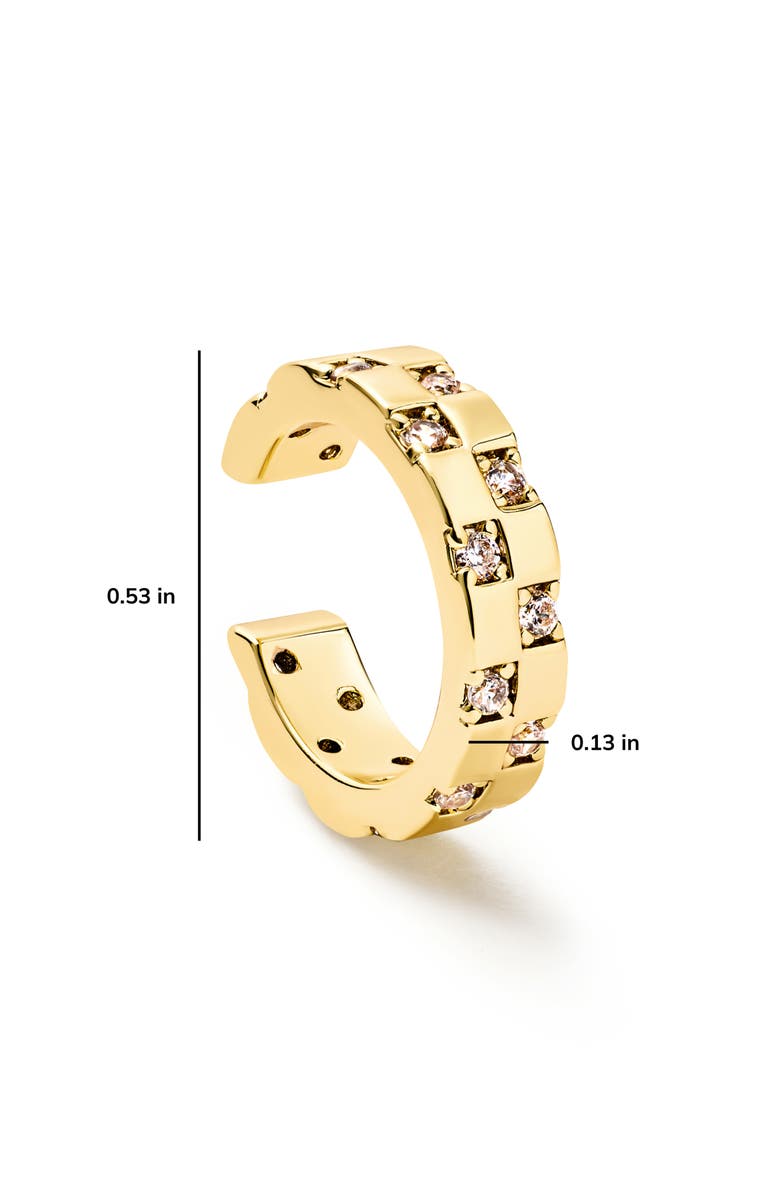 Ana Luisa Eden Cubic Zirconia Ear Cuff, Alternate, color, Gold / Clear