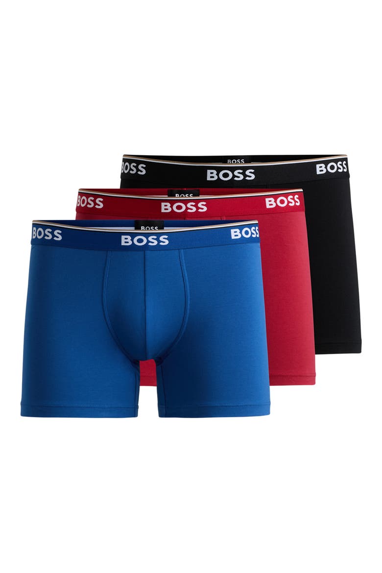 3-Pack Power Stretch Cotton Boxer Briefs, Main, color, OPEN MISC