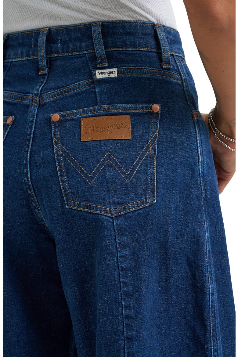 Cowboy Raw Hem Seamed High Waist Ankle Barrel Jeans, Alternate, color, DENIM DELIGHT