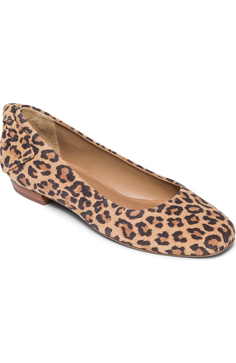 Bernardo Footwear Eloisa Flat, Main, color, Sand Cheetah Kid Suede