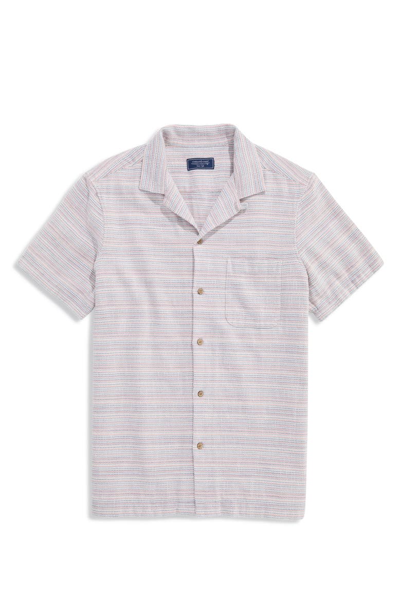 vineyard vines CORAL STRIPE SS CBNA SHRT, Main, color, Peaches & Cream