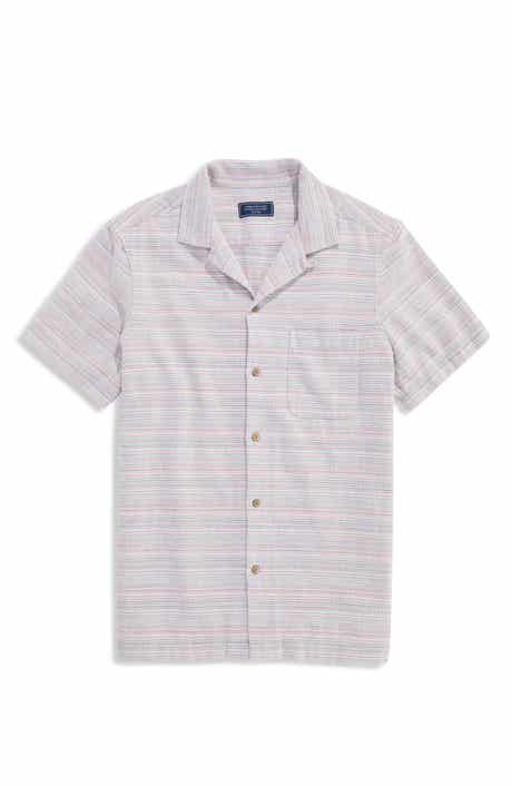 vineyard vines Coral Stripe Cotton Camp Shirt