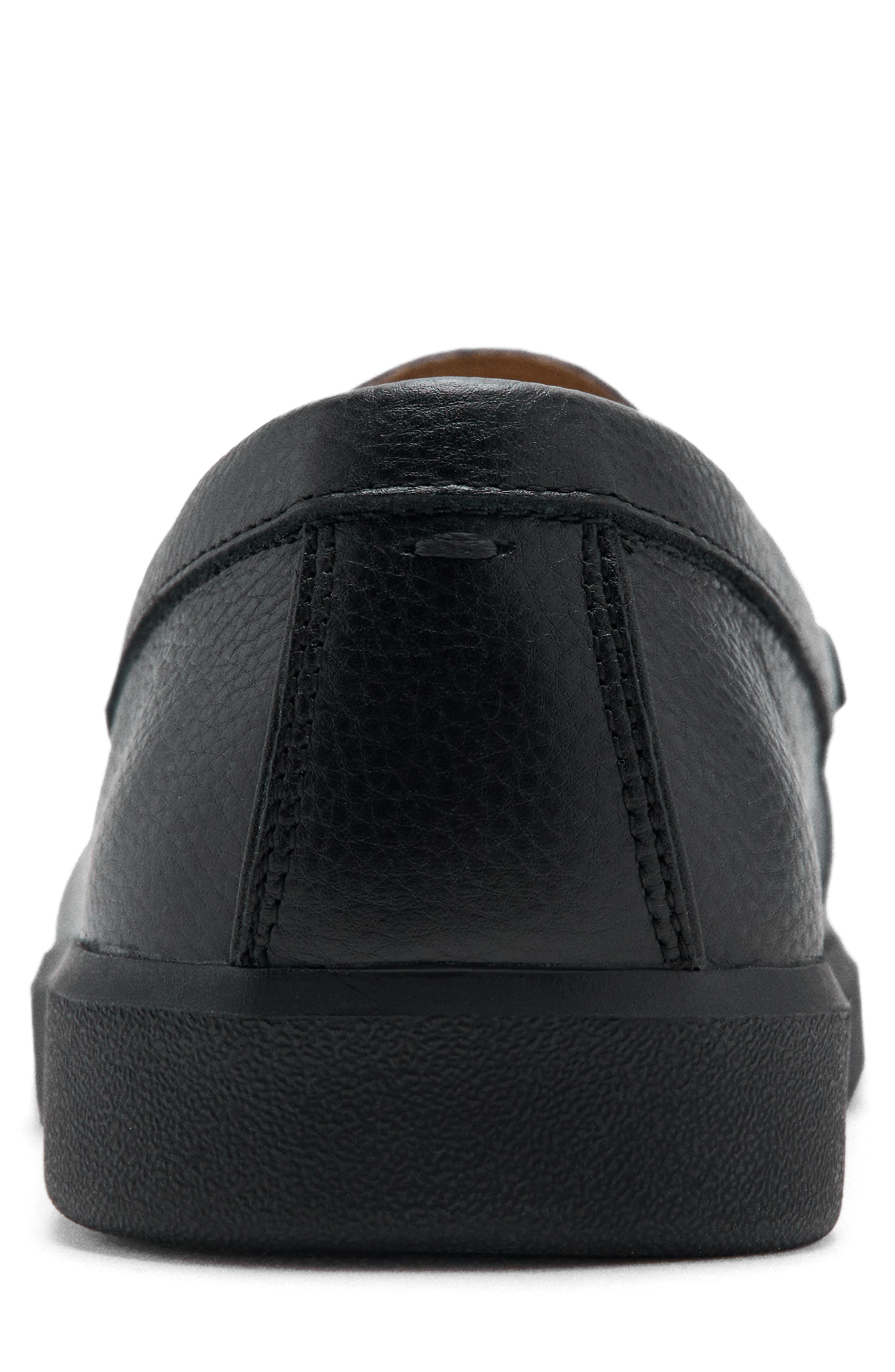 Leather Penny Loafer, Alternate, color, BLACK
