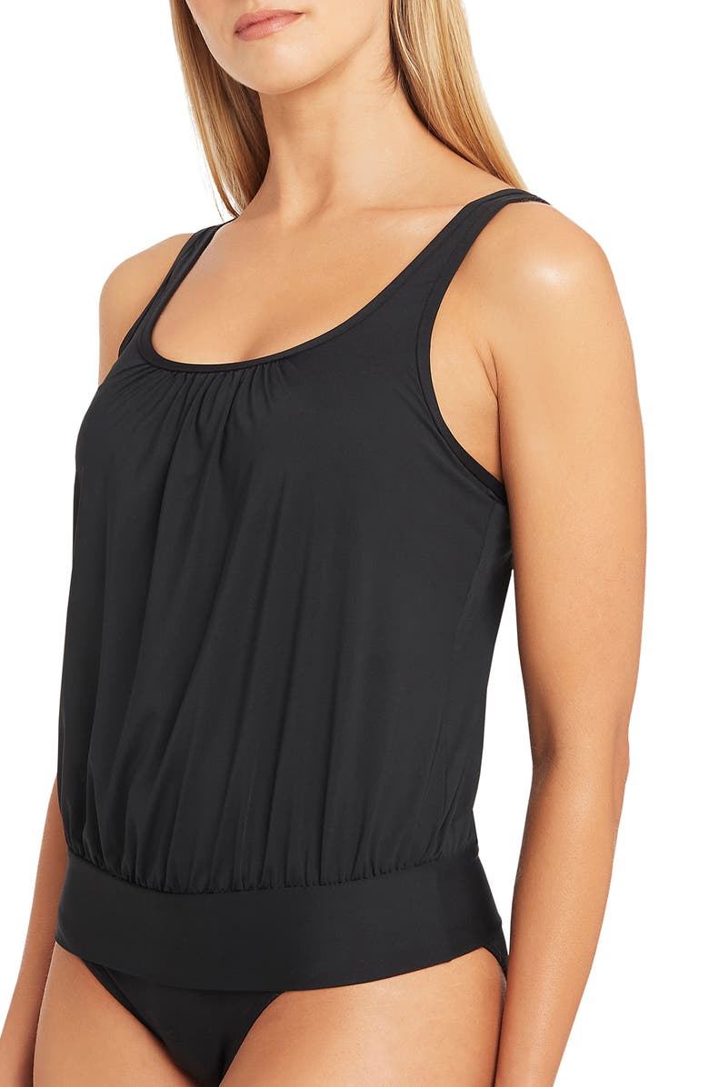 Sea Level Blouson Tankini Top, Alternate, color,