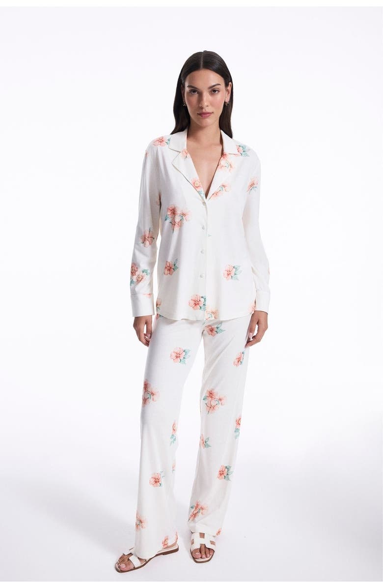 House Of Silk Dreamy Rosie Pyjama Set, Main, color, White
