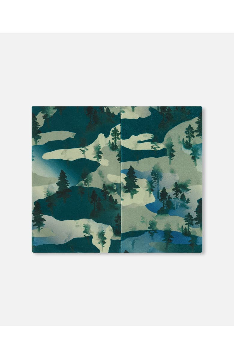 Deux par Deux Boy's Printed Neck Tube Forest Green With Black Pines, Alternate, color, Forest Green With Black Pines