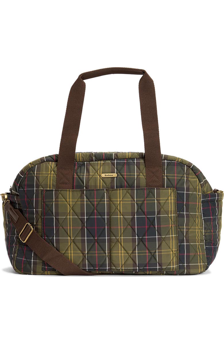 Barbour Wetherham Tartan Quilted Travel Bag, Main, color, Classic Tartan