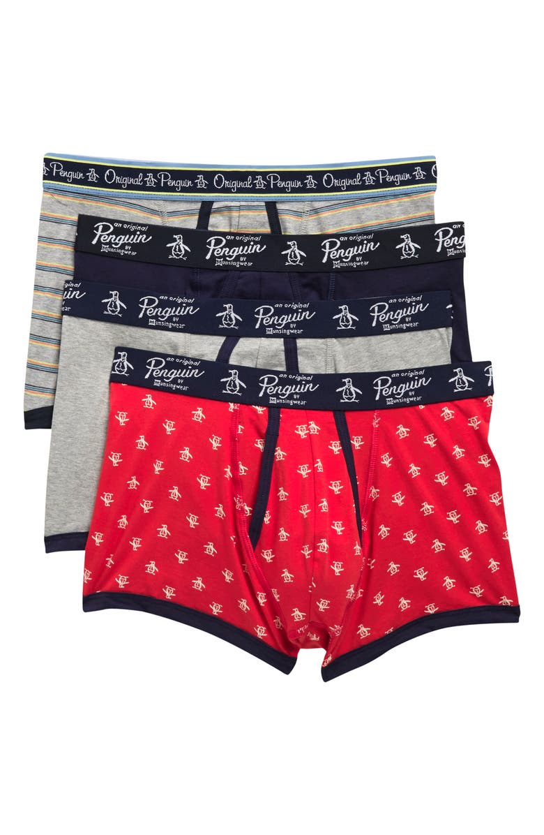 Original Penguin Boxer Brief Trunks - 4-Pack, Main, color, 