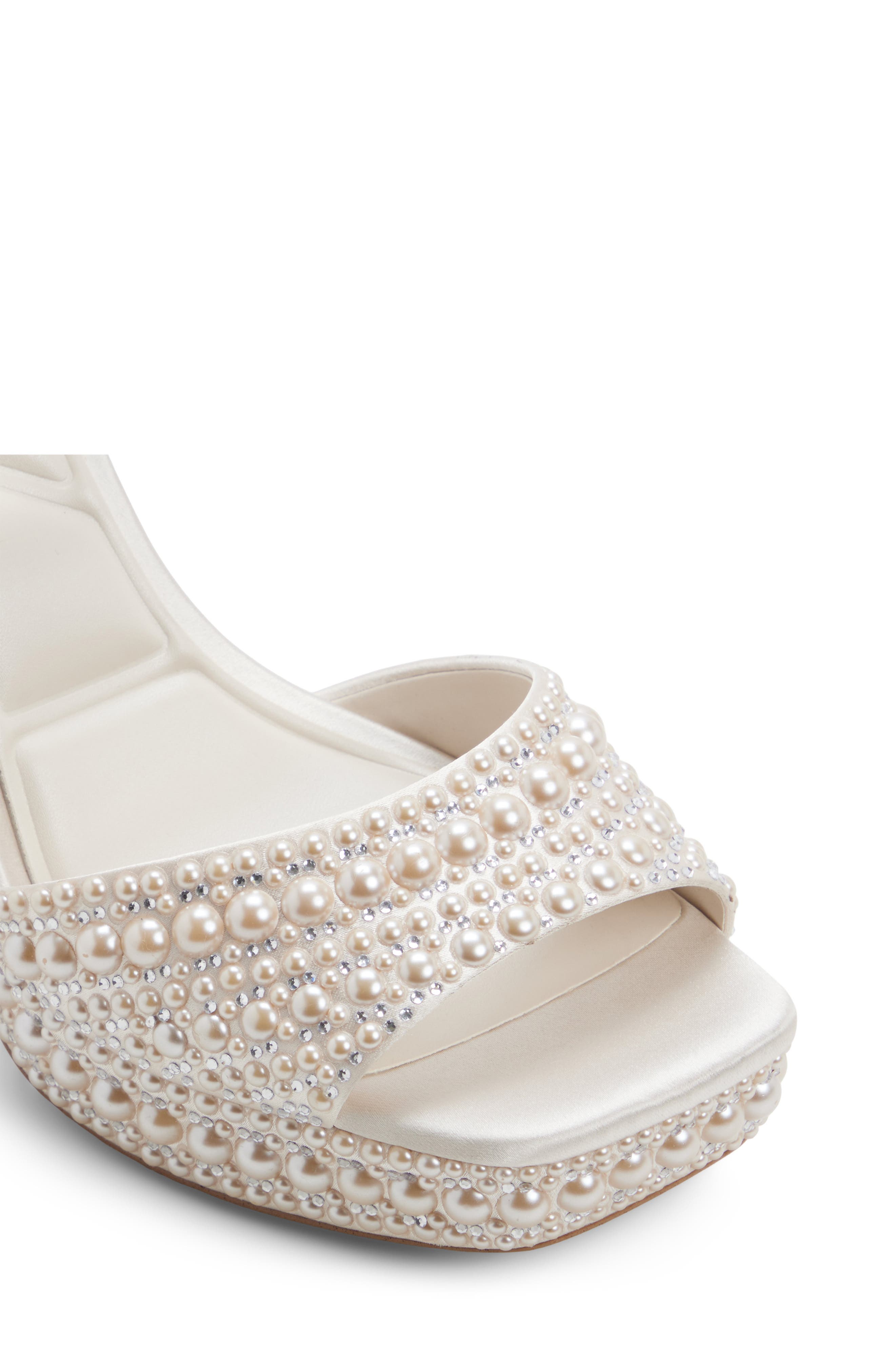 ALDO Chicgleam Ankle Strap Platform Sandal, Alternate, color, Other White