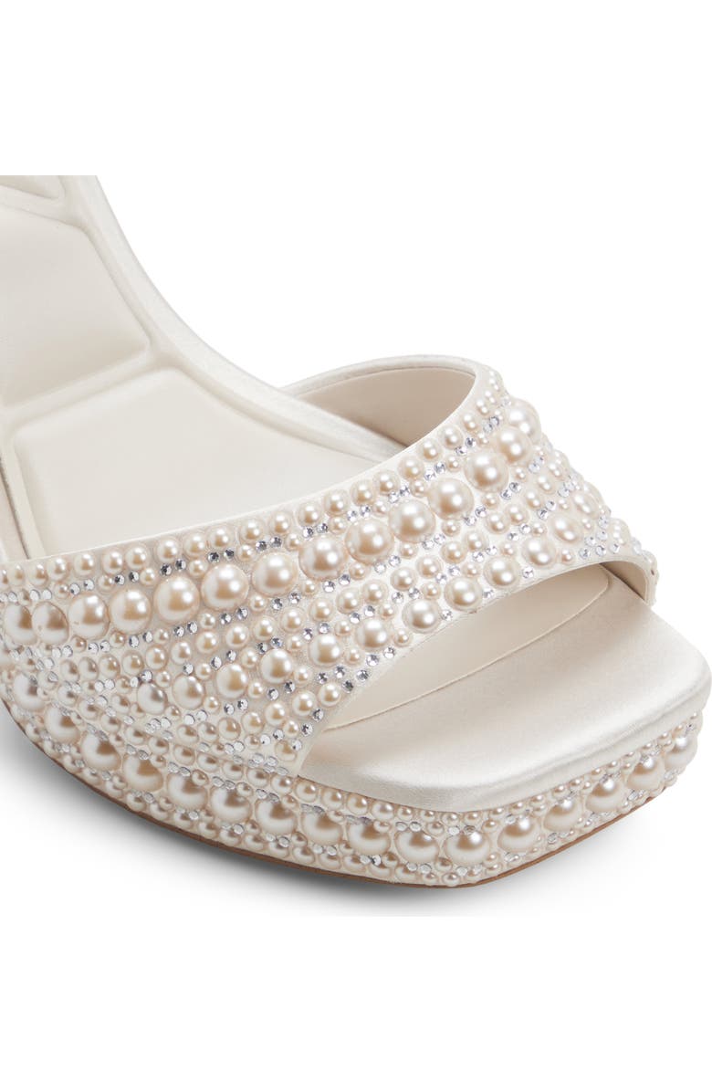 ALDO Chicgleam Ankle Strap Platform Sandal, Alternate, color, Other White