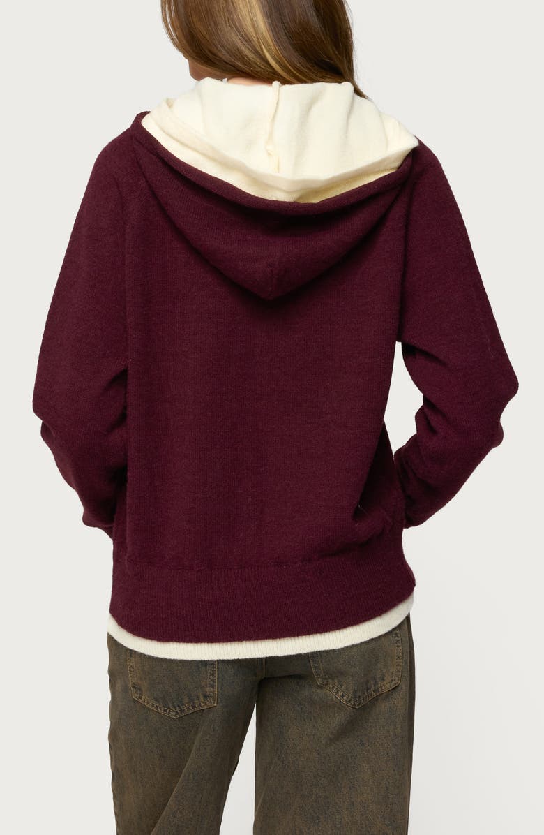 EDIKTED Varsity Logo Hoodie, Alternate, color, 